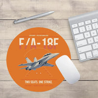 Thumbnail for F-A-18F Super Hornet design on orange round mouse pad