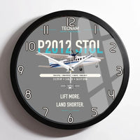 Thumbnail for Tecnam P2012 STOL design on gray framed wall clock