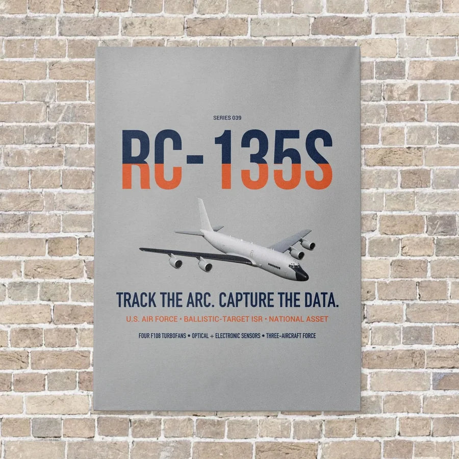 RC-135S Cobra Ball vertical canvas print - no frame - light gray background