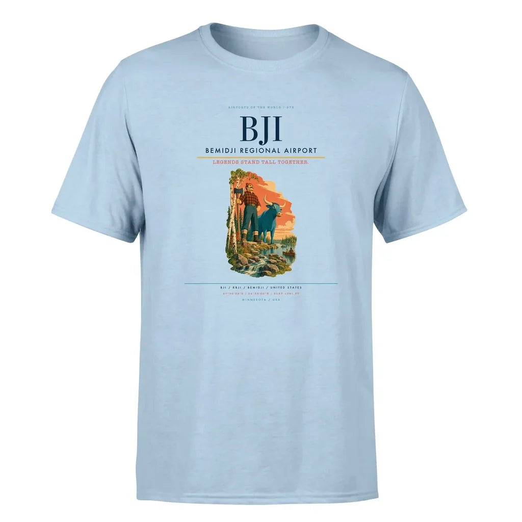 Bemidji Airport (BJI) Premium T-Shirt Light Blue
