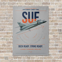Thumbnail for Dassault Super Étendard vertical canvas print - no frame - light gray background