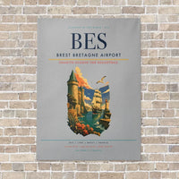 Thumbnail for Brest Bretagne Airport BES - Canvas No Frame - Light Gray