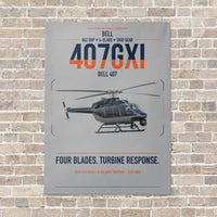 Thumbnail for Bell 407GXi vertical canvas print - no frame - light gray background