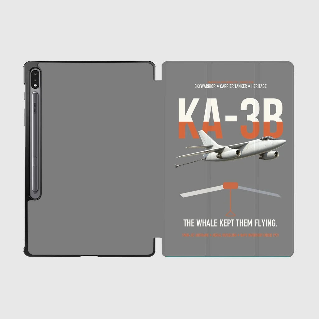 KA-3B Skywarrior design on gray samsung tablet tablet case