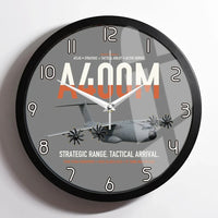 Thumbnail for Airbus A400M Atlas design on gray framed wall clock