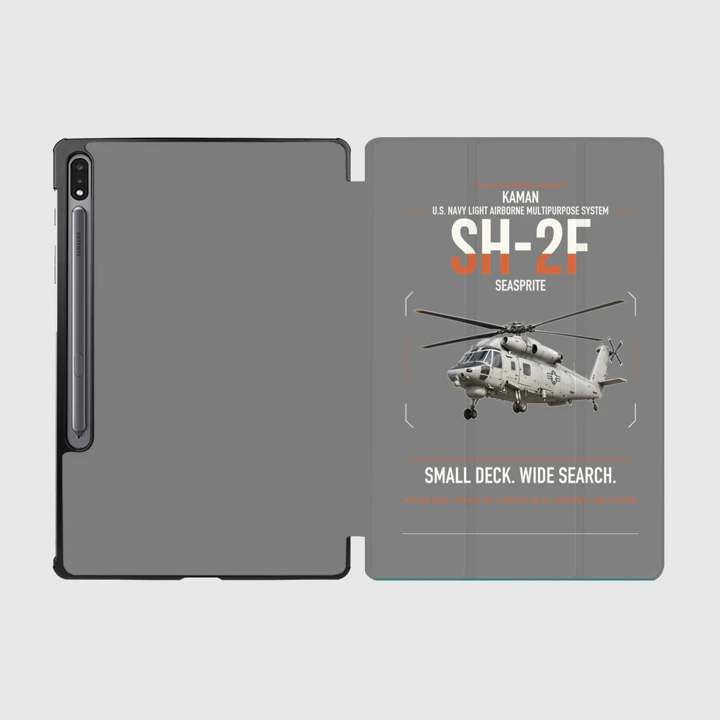 Kaman SH-2F Seasprite design on gray samsung tablet tablet case