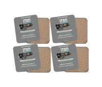 Thumbnail for JT8D design on gray 4 pieces set coaster