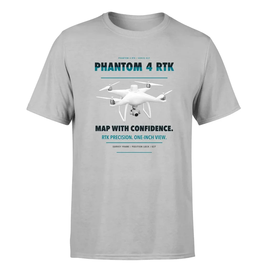 DJI Phantom 4 RTK design on light gray single side