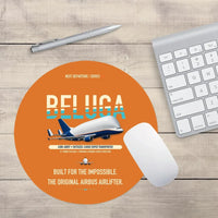 Thumbnail for Airbus A300-600ST BelugaST design on orange round mouse pad