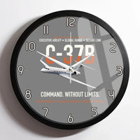 Thumbnail for C-37B Global Command Link design on gray framed wall clock