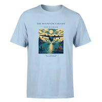 Thumbnail for VINTAGE G4441 - The Moonpath Takeoff - Premium T-Shirt design on lightblue premium t shirt