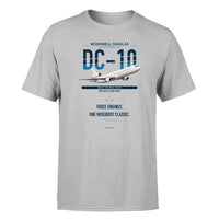Thumbnail for McDonnell Douglas DC-10 design on light gray double-side t-shirt, single-side print