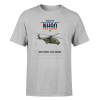 Thumbnail for NHIndustries NH90 TTH design on light gray t-shirt, single-side print