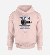 Thumbnail for TAY 611-8 design on pink hoodie single side