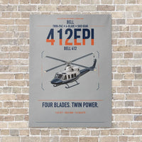 Thumbnail for Bell 412EPI vertical canvas print - no frame - light gray background