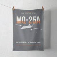 Thumbnail for MQ-25A STINGRAY design on gray towel