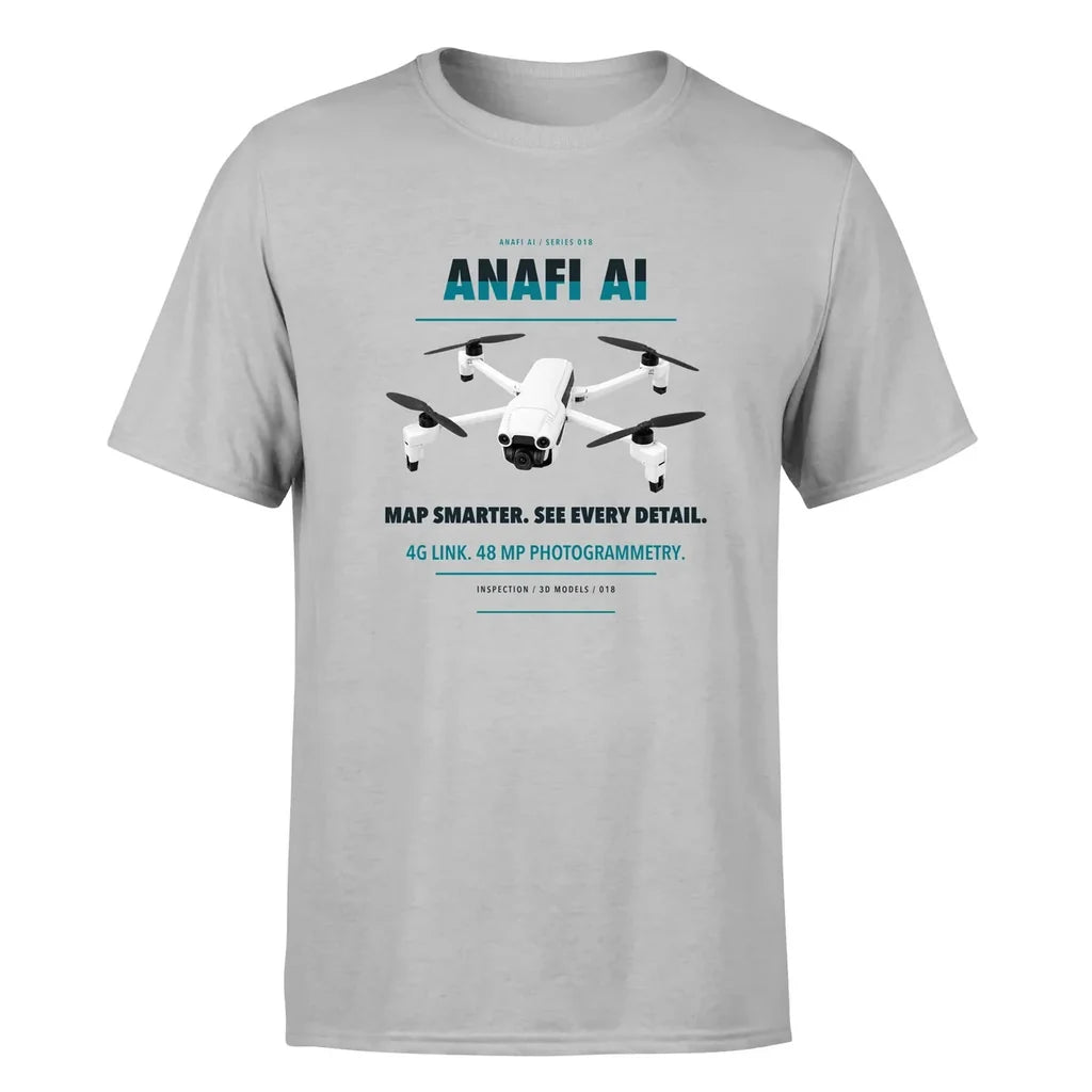 Parrot ANAFI Ai design on light gray single side