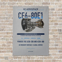 Thumbnail for CF6-80E1 vertical canvas print - no frame - light gray background