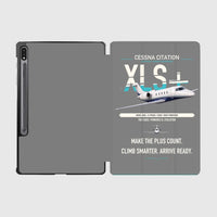 Thumbnail for Cessna Citation XLSPlus design on gray samsung tablet tablet case