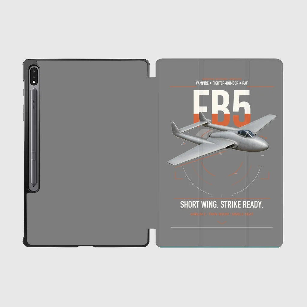 de Havilland Vampire FB5 design on gray samsung tablet tablet case