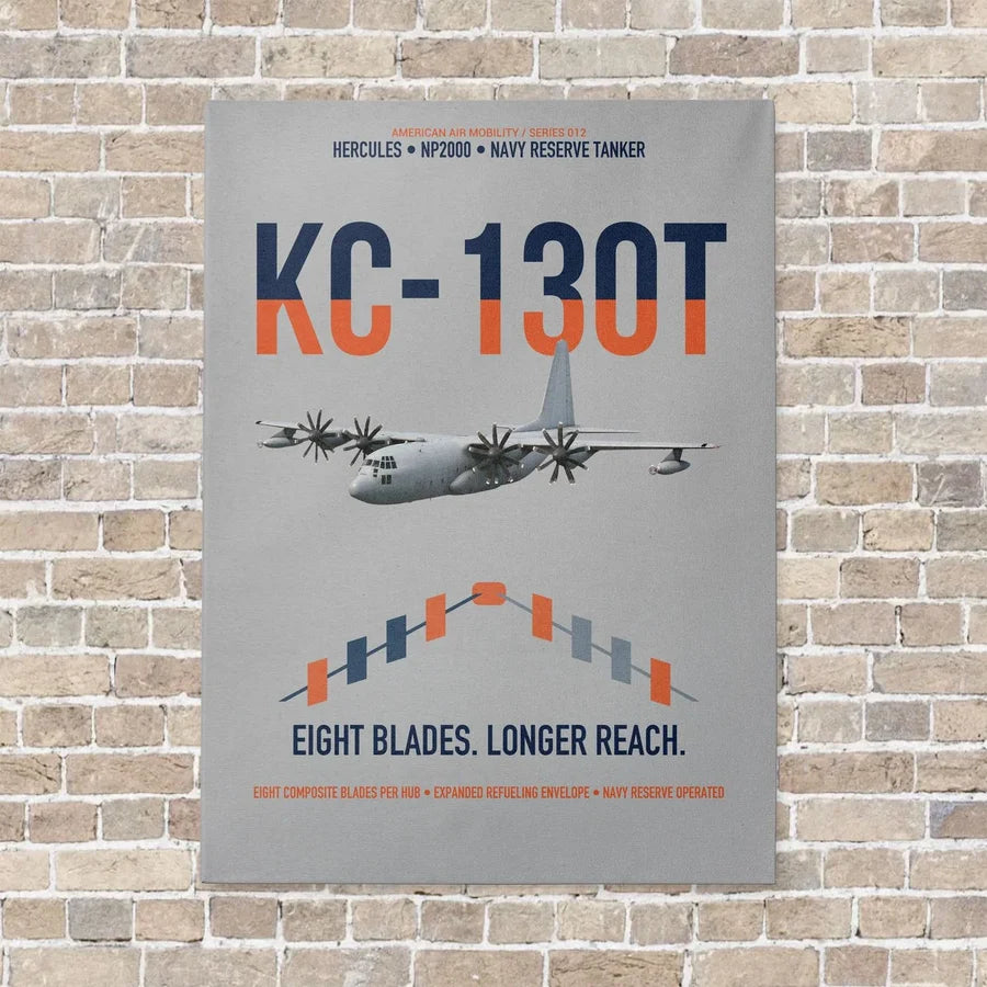 KC-130T NP2000 vertical canvas print - no frame - light gray background
