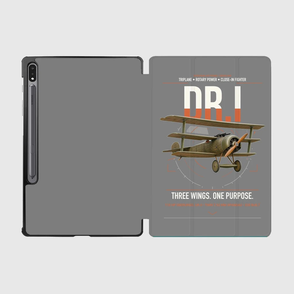 Fokker Dr.I design on gray samsung tablet tablet case
