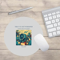 Thumbnail for VINTAGE G4464 - The Fan Jet Whisper - Designed Mouse Pads design on lightgray round