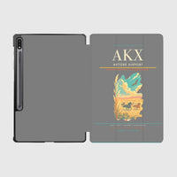 Thumbnail for Aktobe Airport (AKX) design on gray samsung tablet tablet case
