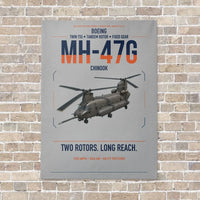 Thumbnail for Boeing MH-47G Chinook vertical canvas print - no frame - light gray background