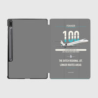 Thumbnail for Fokker 100 design on gray samsung tablet tablet case