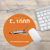Thumbnail for F-100D Super Sabre design on orange round mouse pad