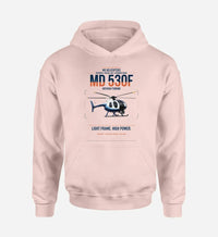 Thumbnail for MD Helicopters MD 530F design on pink double-side hoodie, single-side print