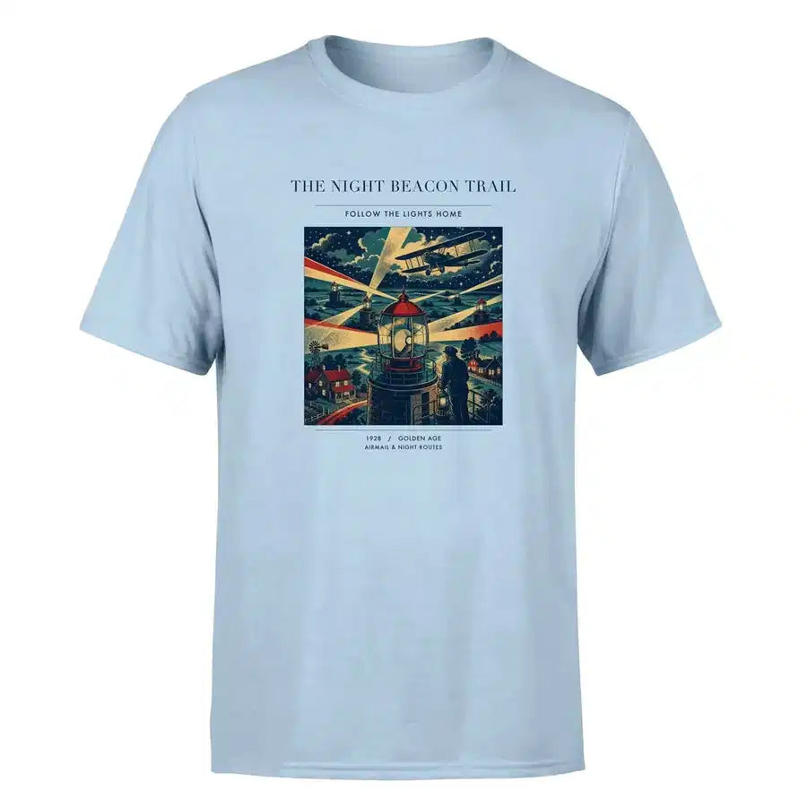 VINTAGE G4016 - The Night Beacon Trail - Premium T-Shirt design on lightblue premium t shirt