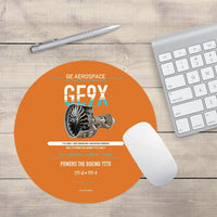Thumbnail for GE9X design on orange round mouse pad