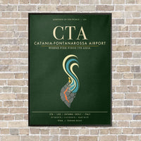 Thumbnail for Catania-Fontanarossa Airport CTA - Canvas Framed - Dark Green