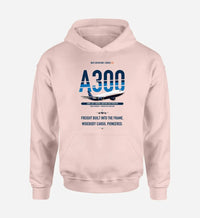 Thumbnail for Airbus A300F4-203 design on pink hoodie single side