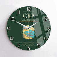 Thumbnail for Corpus Christi International Airport CRP Wall-Clock No-Frame - Dark Green