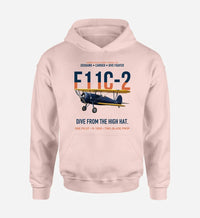 Thumbnail for F11C-2 GOSHAWK design on pink hoodie single side