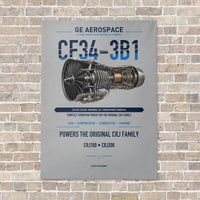 Thumbnail for CF34-3B1 vertical canvas print - no frame - light gray background