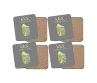Thumbnail for Kikaiga Shima Airport (KKX) design on gray 4 pieces set coaster