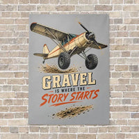 Thumbnail for Gravel Is Where The Story Starts vertical canvas print - no frame - light gray background