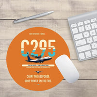 Thumbnail for Airbus C295 Firefighter design on orange round mouse pad