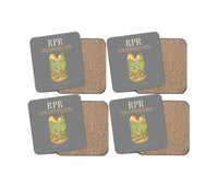 Thumbnail for Swami Vivekananda Airport (RPR) design on gray 4 pieces set coaster