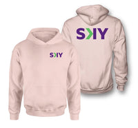 Thumbnail for SKY Airline logo on pink double side hoodie