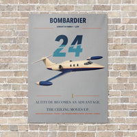 Thumbnail for Bombardier Learjet 24 vertical canvas print - no frame - light gray background
