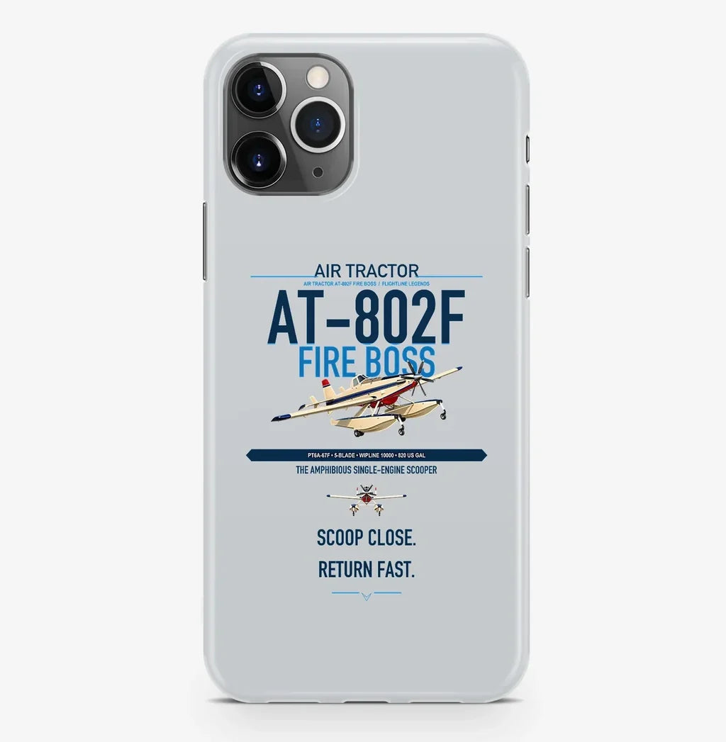 Air Tractor AT-802F Fire Boss design on light gray magsafe iphone case, for iPhone Pro Max
