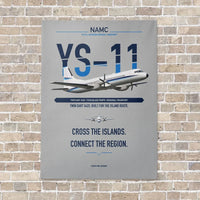 Thumbnail for NAMC YS-11A vertical canvas print - no frame - light gray background