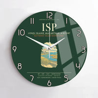 Thumbnail for Long Island MacArthur Airport ISP Wall-Clock No-Frame - Dark Green