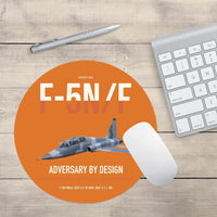 Thumbnail for F-5N F Adversary design on orange round mouse pad