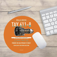 Thumbnail for TAY 611-8 design on orange round mouse pad